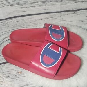 Champions slip on sandals slides pink size 11
